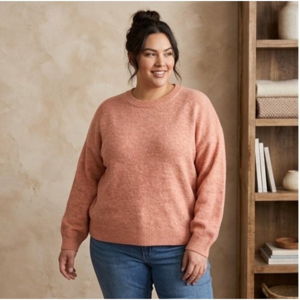 Stitch Fix Pink Clover Etienne Long Sleeve Blush Pink Pullover Sweater Size XL - Picture 4 of 14